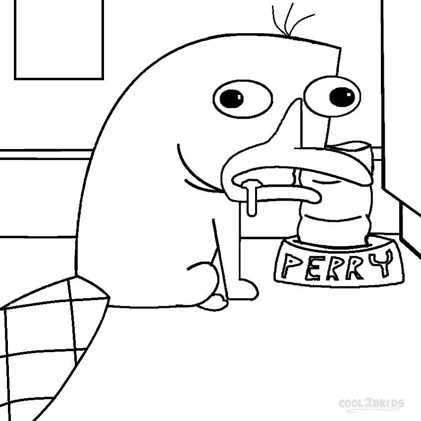 850x850 Printable Perry The Platypus Coloring Pages For Kids Cool2bkids