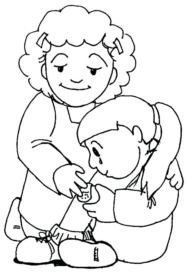 600x875 Fresh Kids Playing Coloring Page And Kindness Is Helping An Injury
