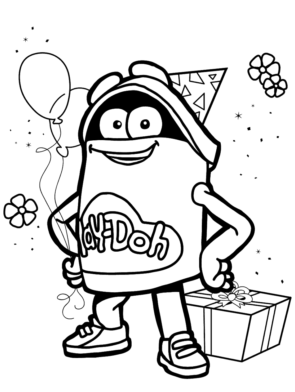 1024x1360 Play Doh Birthday Party Colouring Page