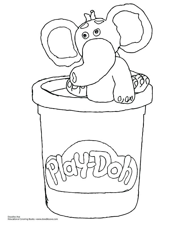 612x792 Play Doh Color Pages Coloring Happy Day Holiday Kids Elephant