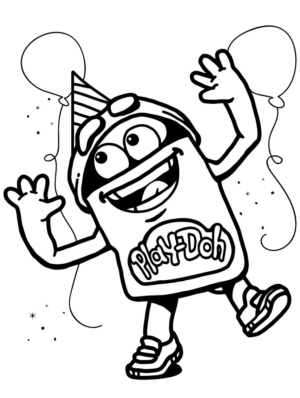 1024x1360 Play Doh Party Coloring Page