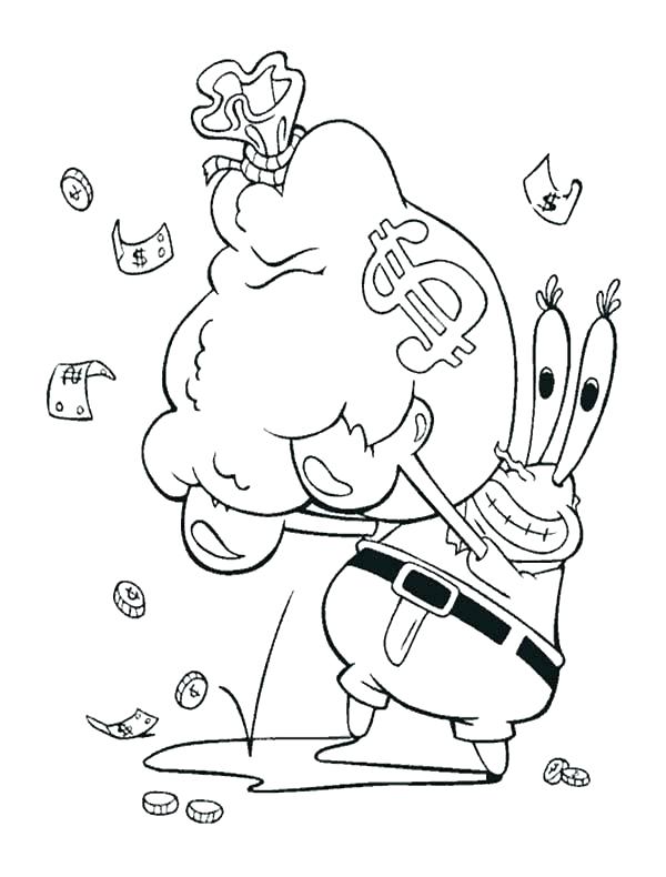 600x790 Money Coloring Sheets