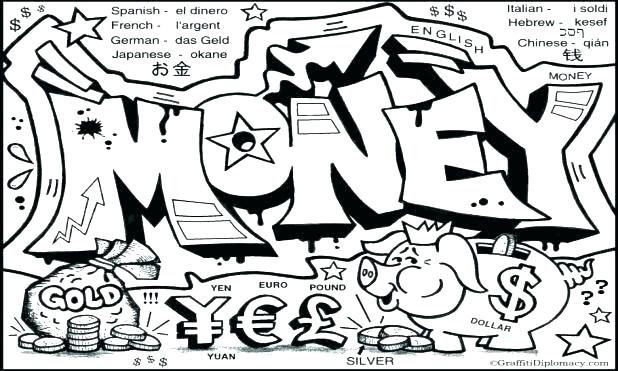 618x371 Coloring Pages Of Money Money Coloring Sheets Money Coloring Pages