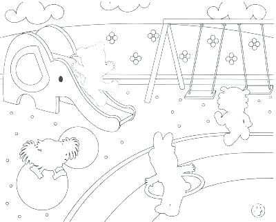 400x322 Playground Coloring Pages Playground Coloring Pages Playground