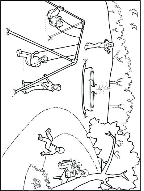 466x615 Playground Coloring Pages Playground Swings Coloring Pages