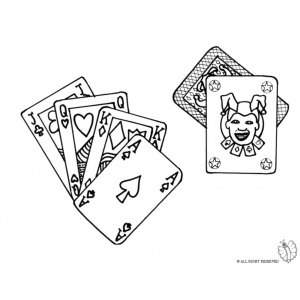 300x300 Coloring Page Of Playing Cards For Coloring For Kids