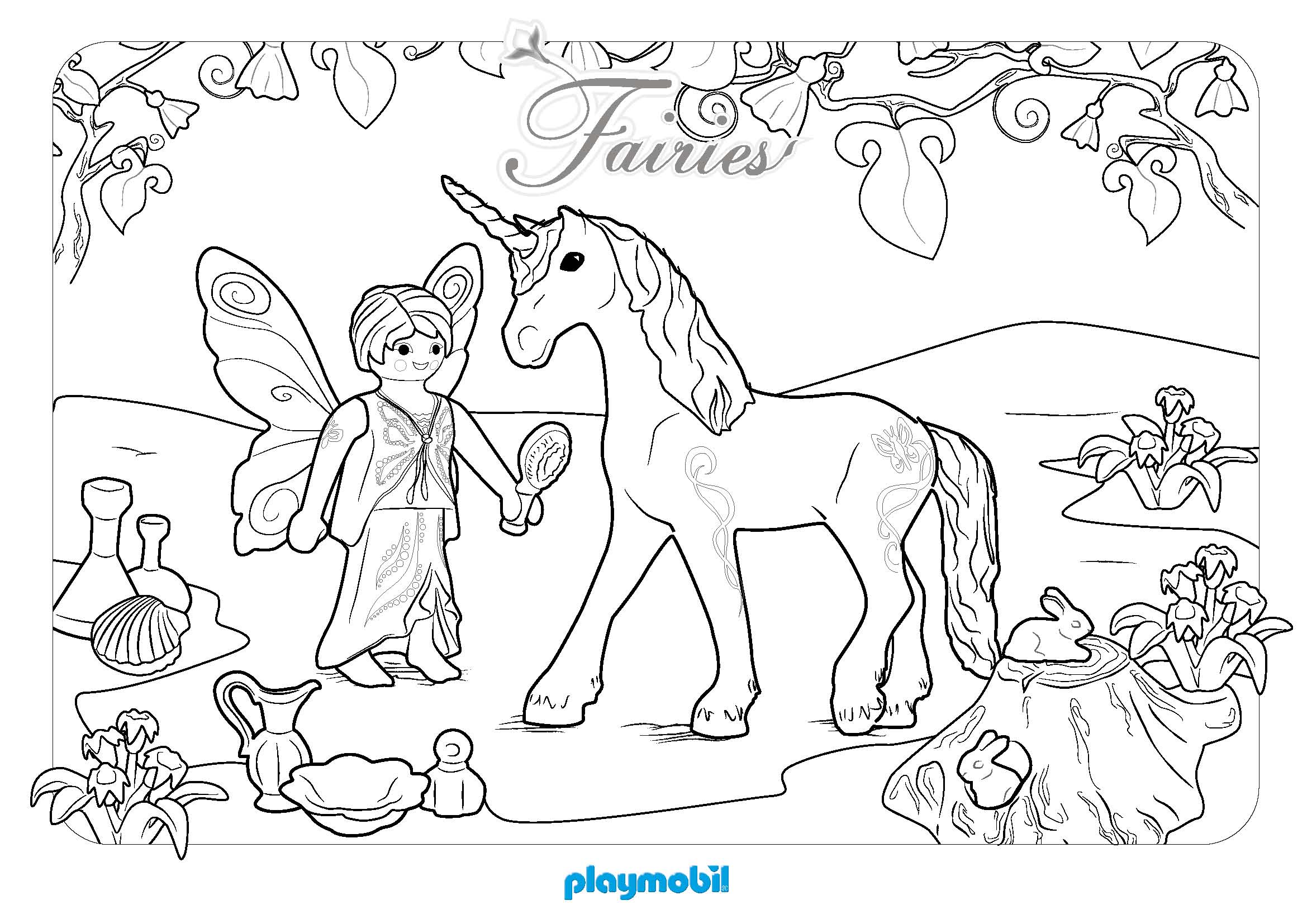 2339x1654 Playmobil Fairies Coloring Page