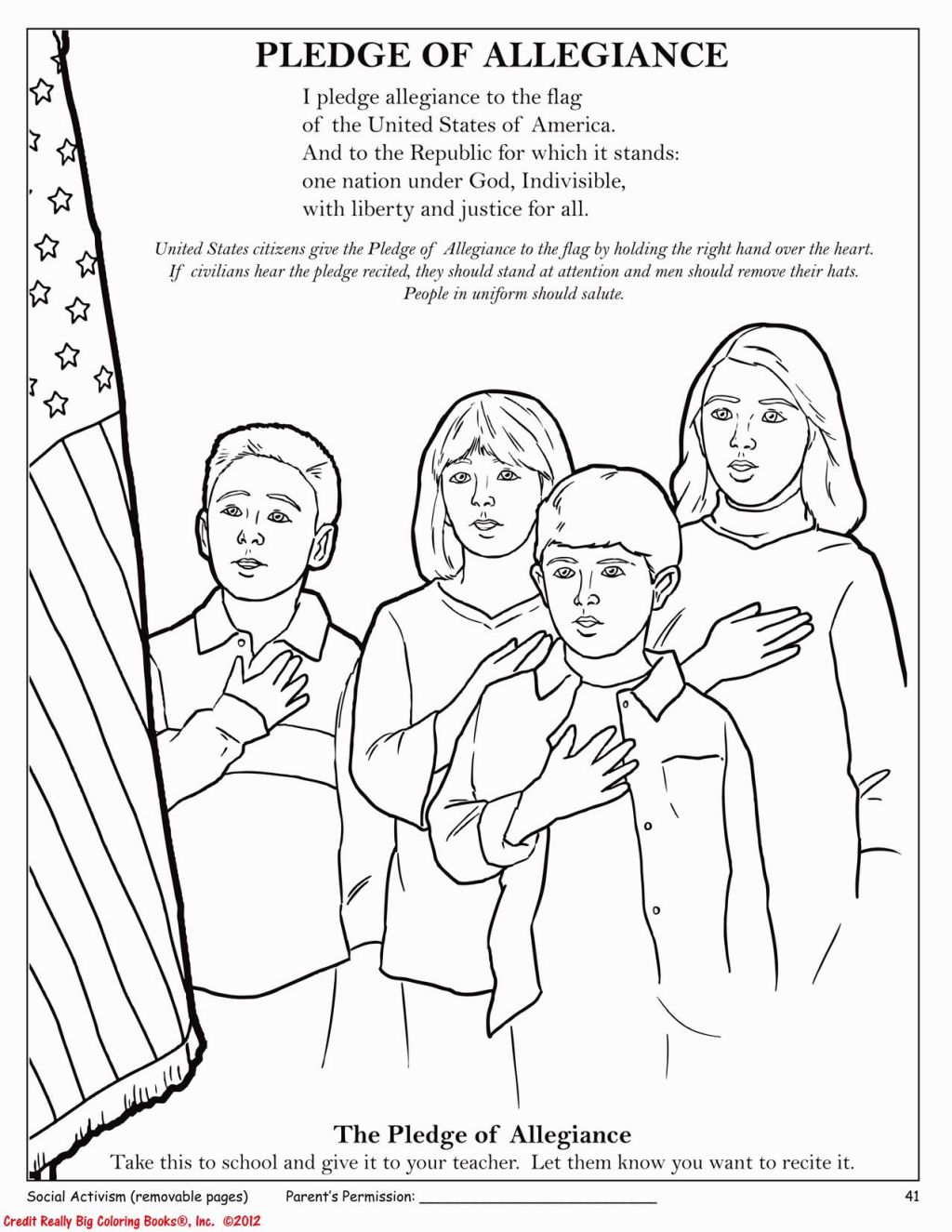 1024x1325 Pledge Of Allegiance Coloring Page Coloring Pages