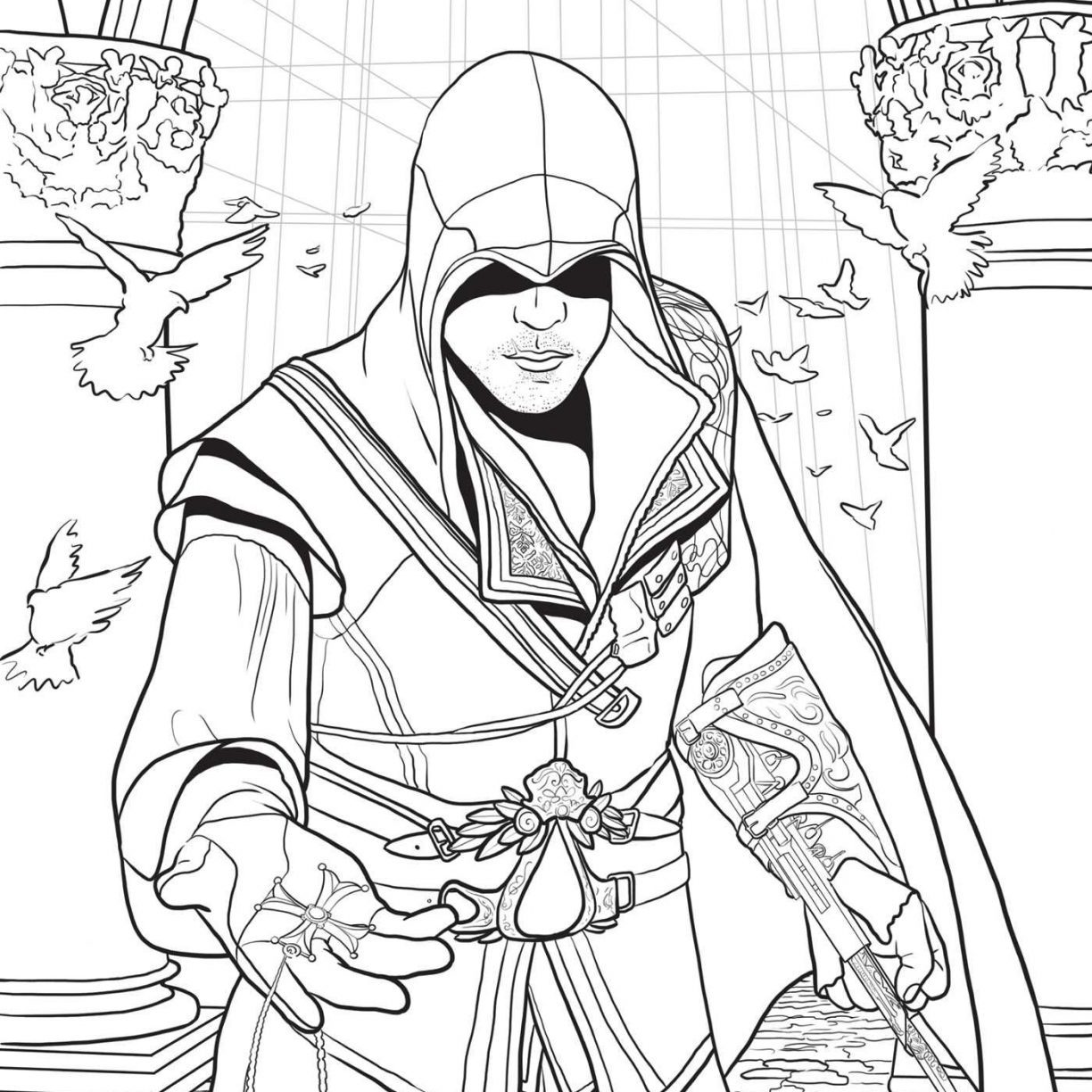 1224x1224 Coloring Page Crossing Guard Wallpapergenk