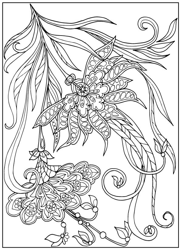 Plumeria Coloring Page