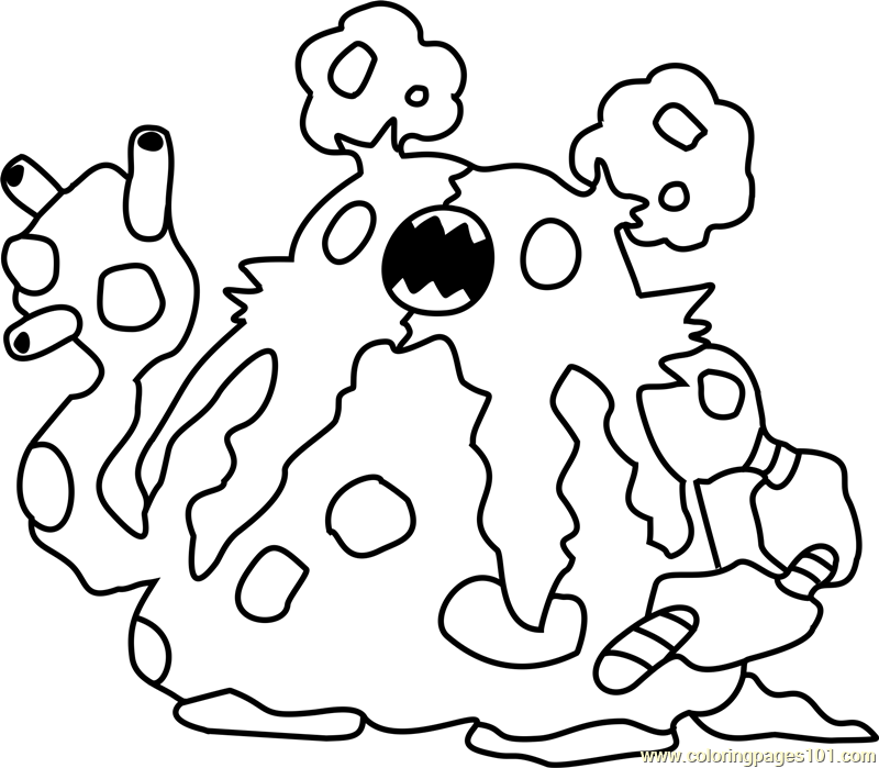 800x699 Garbodor Pokemon Coloring Page