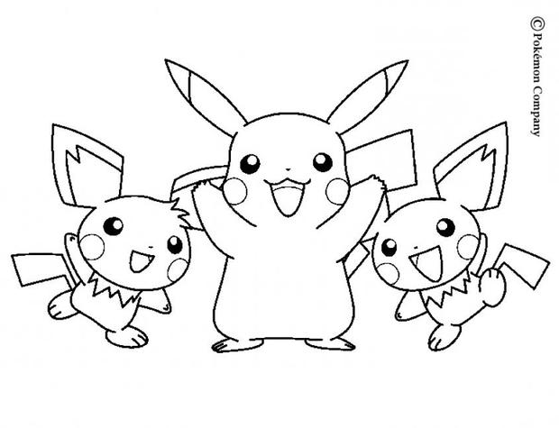 620x475 Pikachu And Friends Coloring Pages