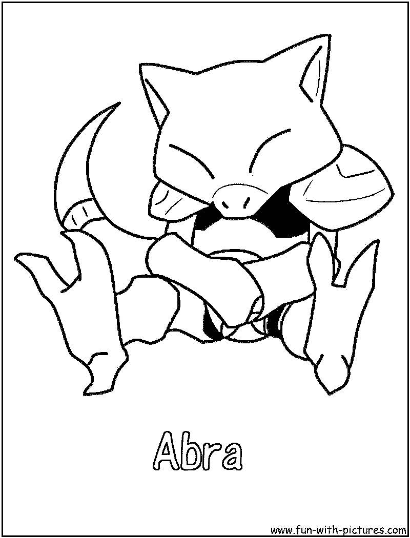 800x1050 Abra Coloring Page