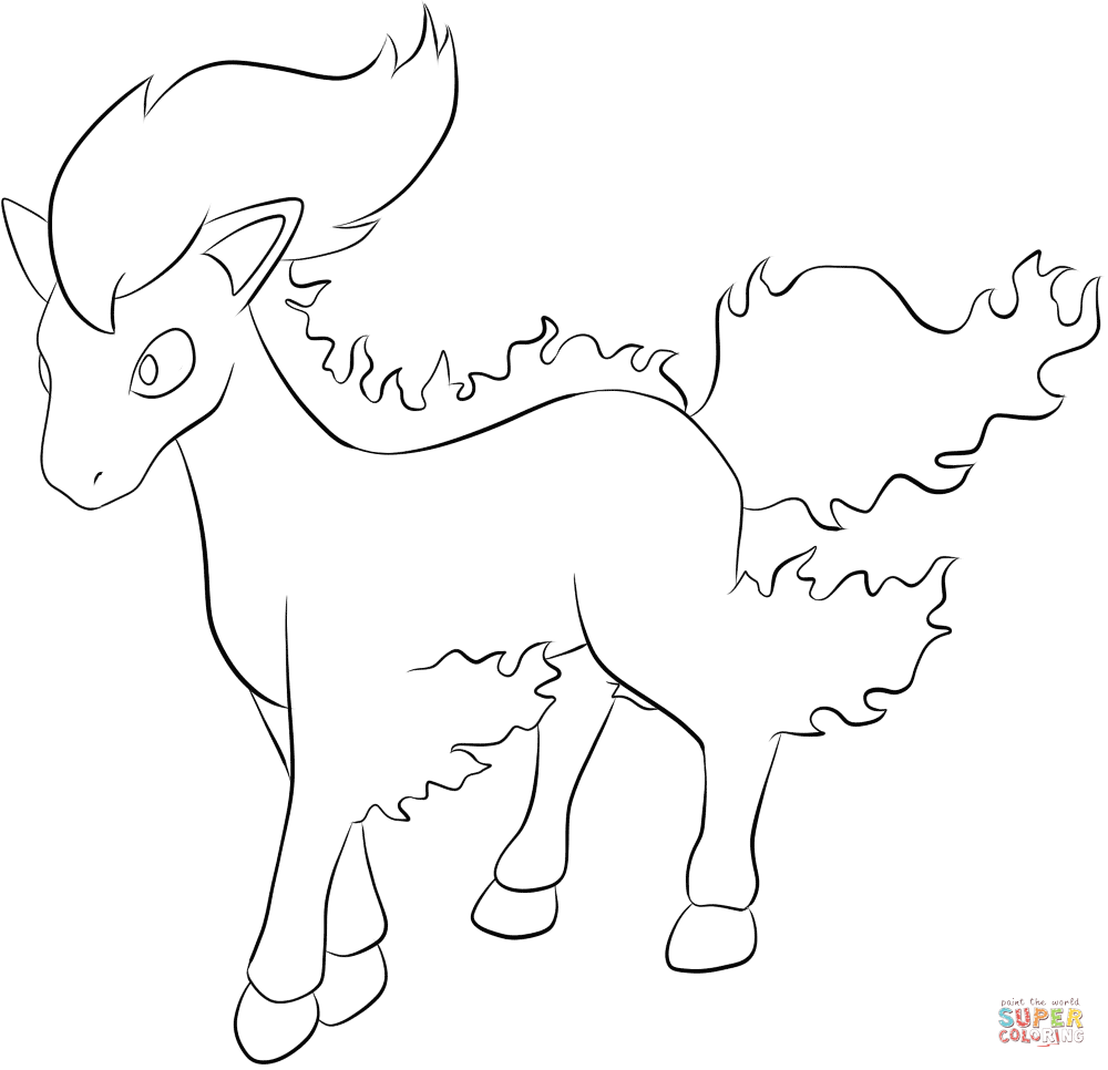 1000x966 Ponyta Coloring Page Free Printable Coloring Pages