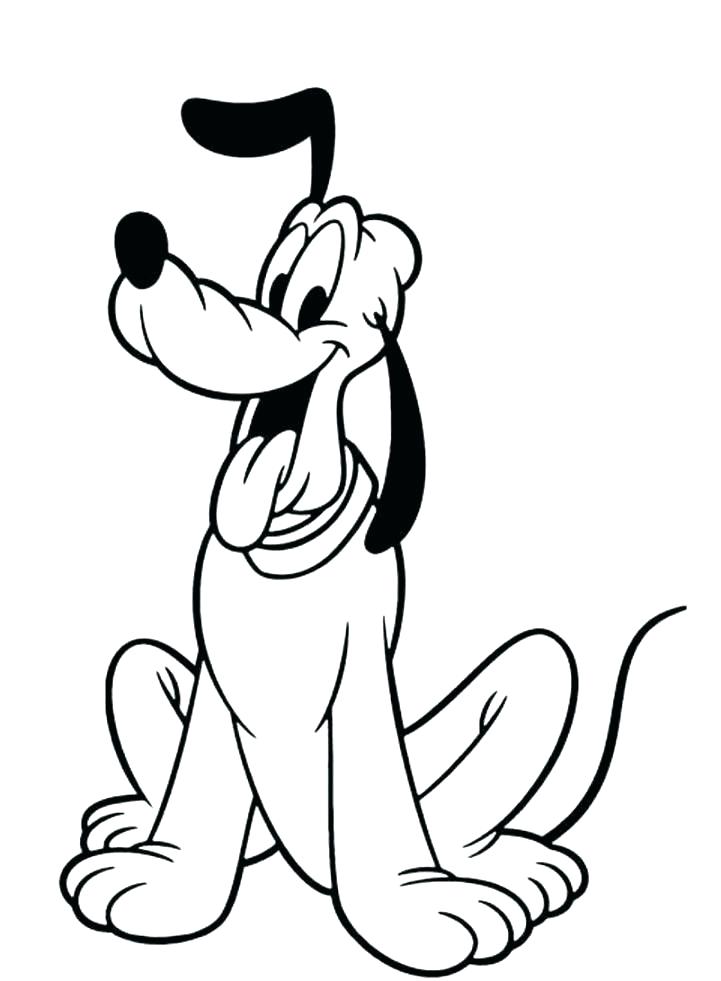 721x981 Pluto Coloring Page Coloring Page Baby Mickey And Coloring Pages