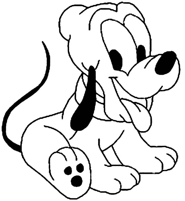 600x653 Cute Little Pluto Coloring Page Color Luna