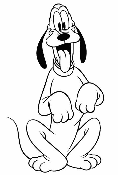 Pluto Disney Coloring Pages