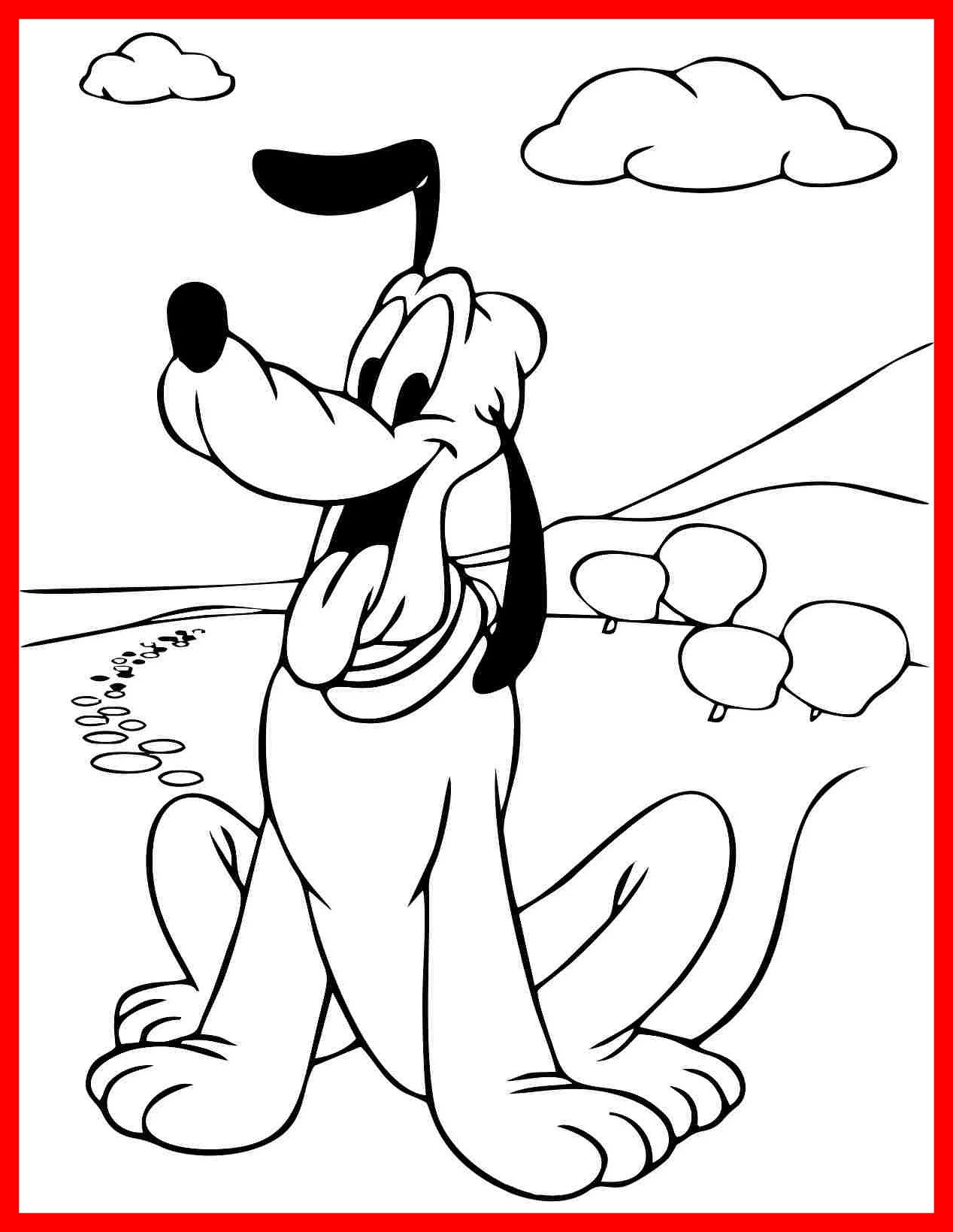 1268x1639 Fascinating Disney Coloring Pages Pluto Printables U Online