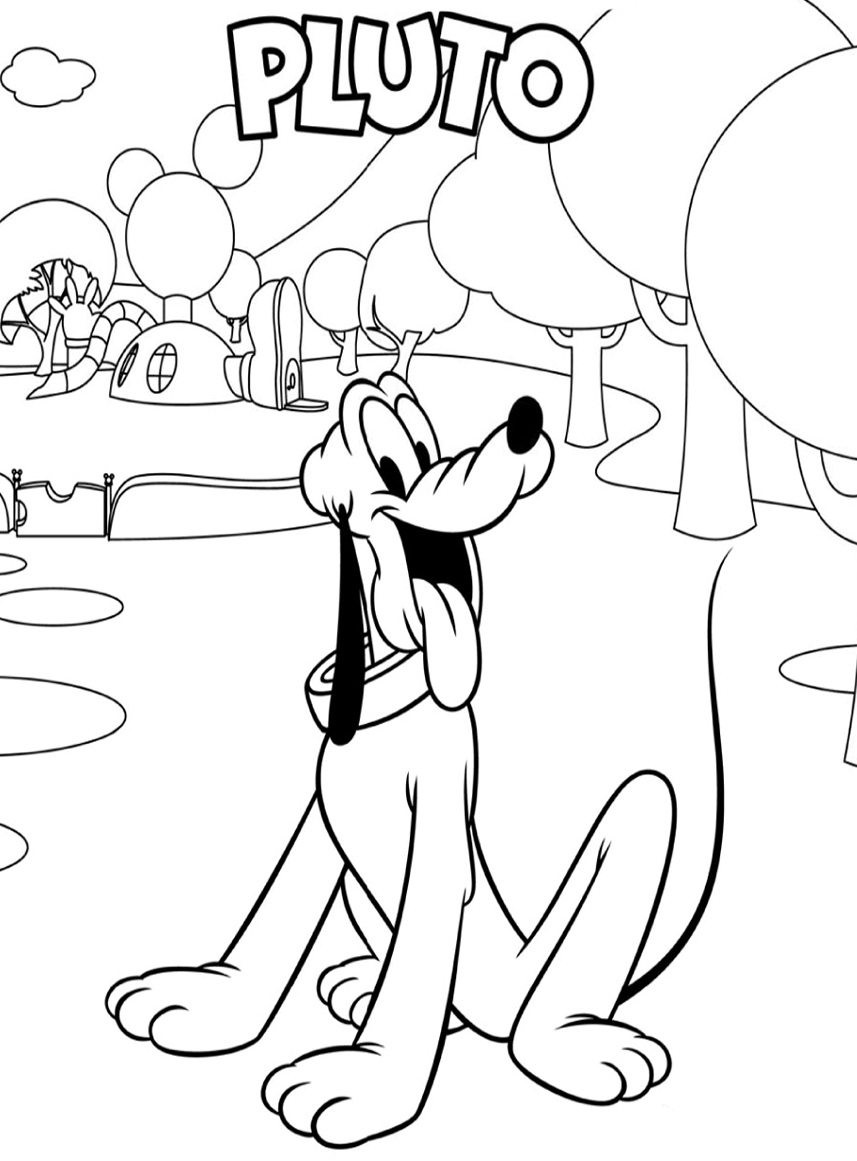857x1161 Pluto Coloring Page Wagashiya