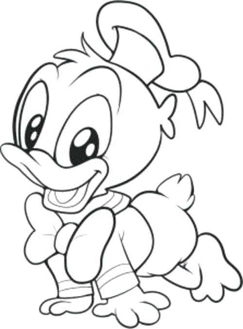 500x677 Baby Disney Coloring Pages And Baby Duck Coloring Page 11 Disney