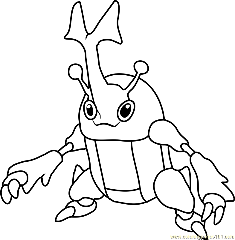 786x800 Heracross Pokemon Coloring Page