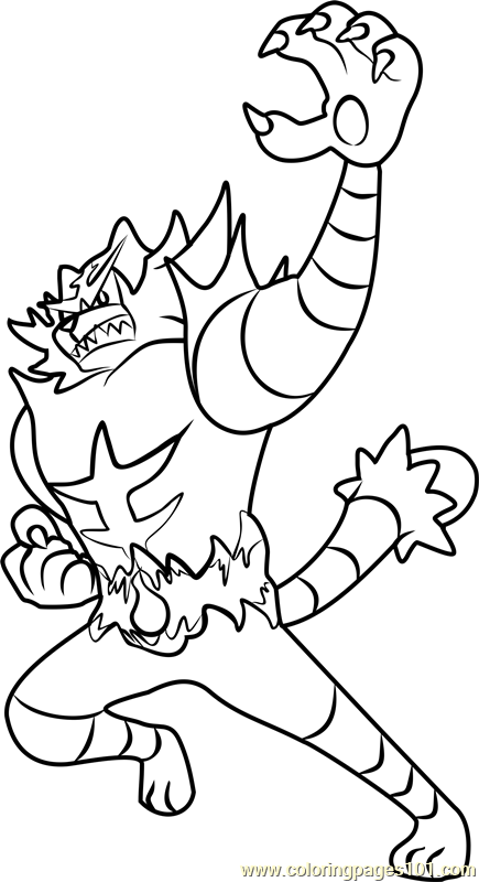 435x800 Incineroar Pokemon Sun And Moon Coloring Page.png Joey