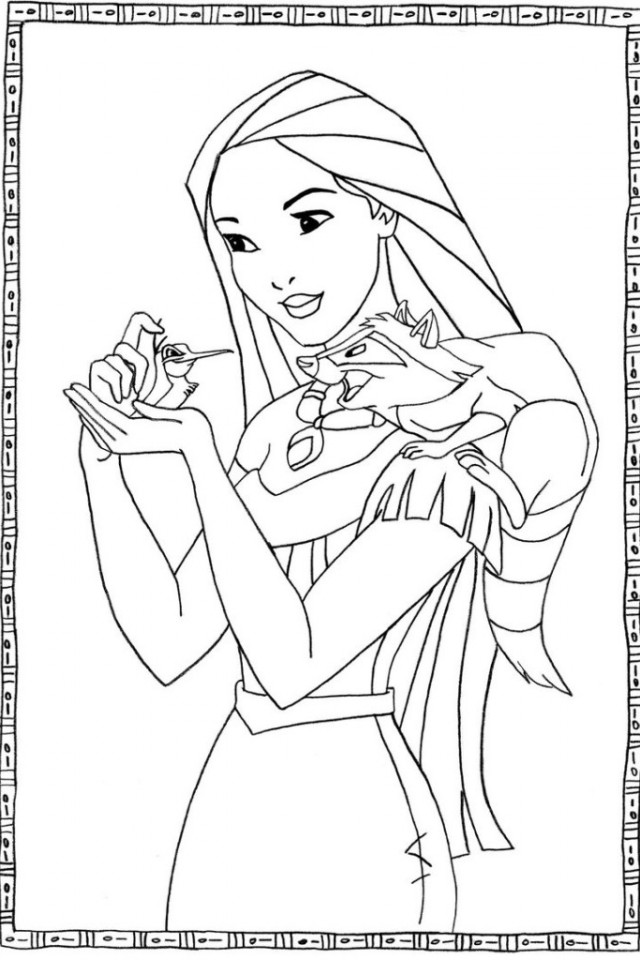 640x960 Disney Pocahontas Coloring Pages Free Printable Coloring Pages