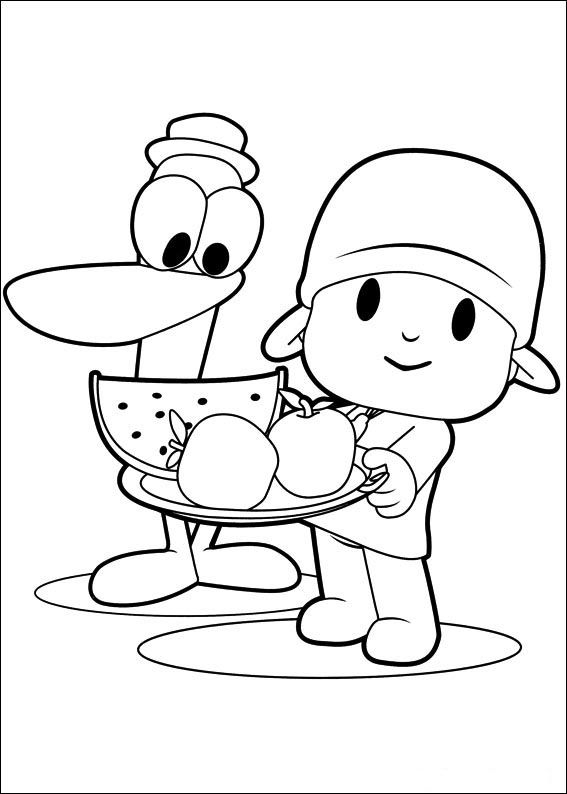 567x794 Pocoyo Coloring Pagesline 47 Best Colores Images
