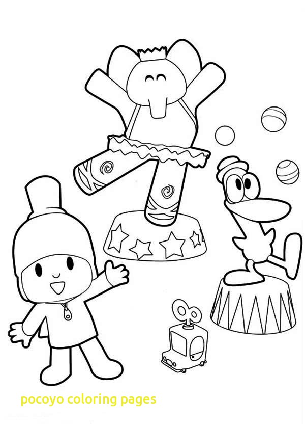 600x840 Pocoyo Coloring Pages With Pocoyo Doing Circus With His Friends