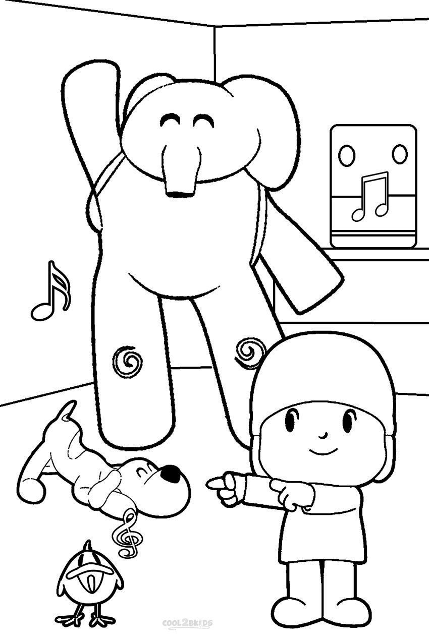 850x1275 Pocoyo Coloring Pages