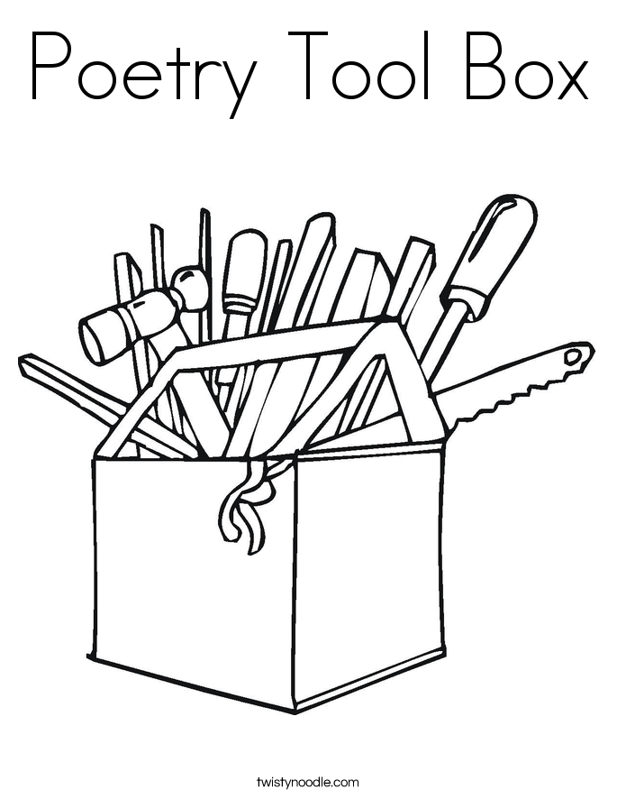 685x886 Poetry Tool Box Coloring Page