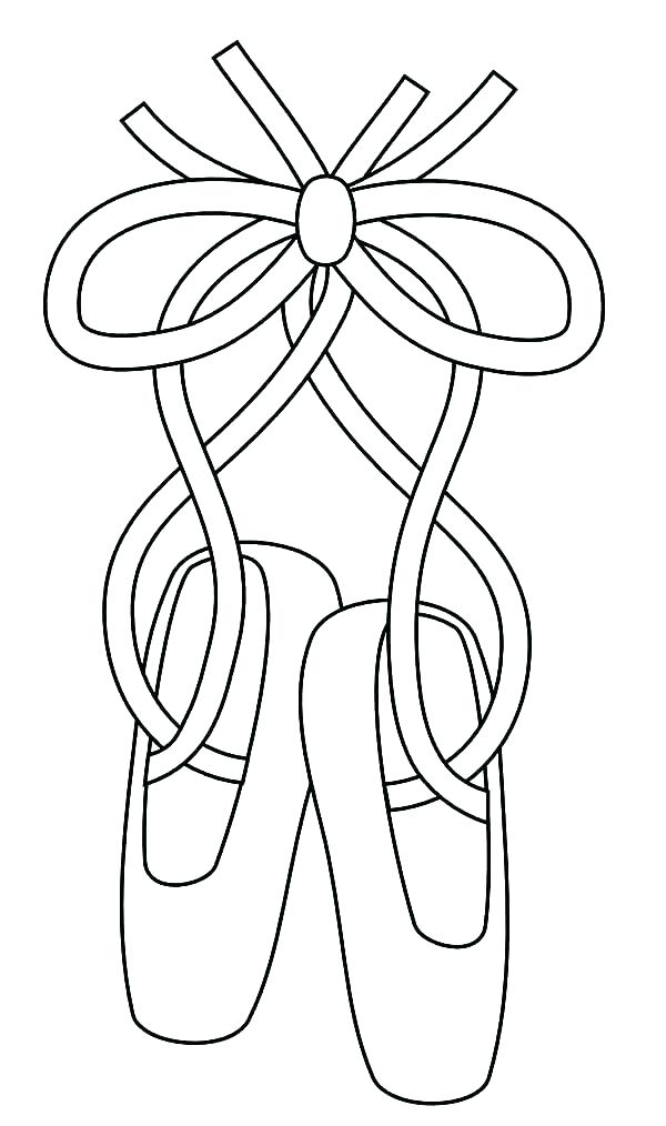 600x1014 Pointe Shoes Coloring Pages Shoes Coloring Pages Present Coloring