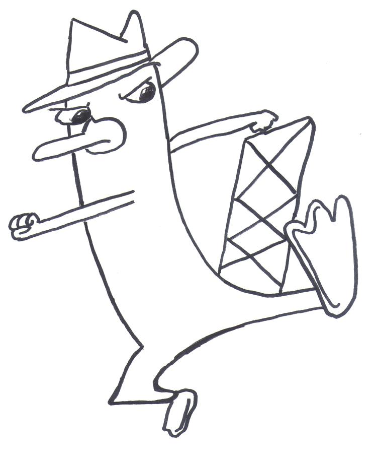 736x915 Perry Platypus Coloring Pages Pointillism Coloring Pages