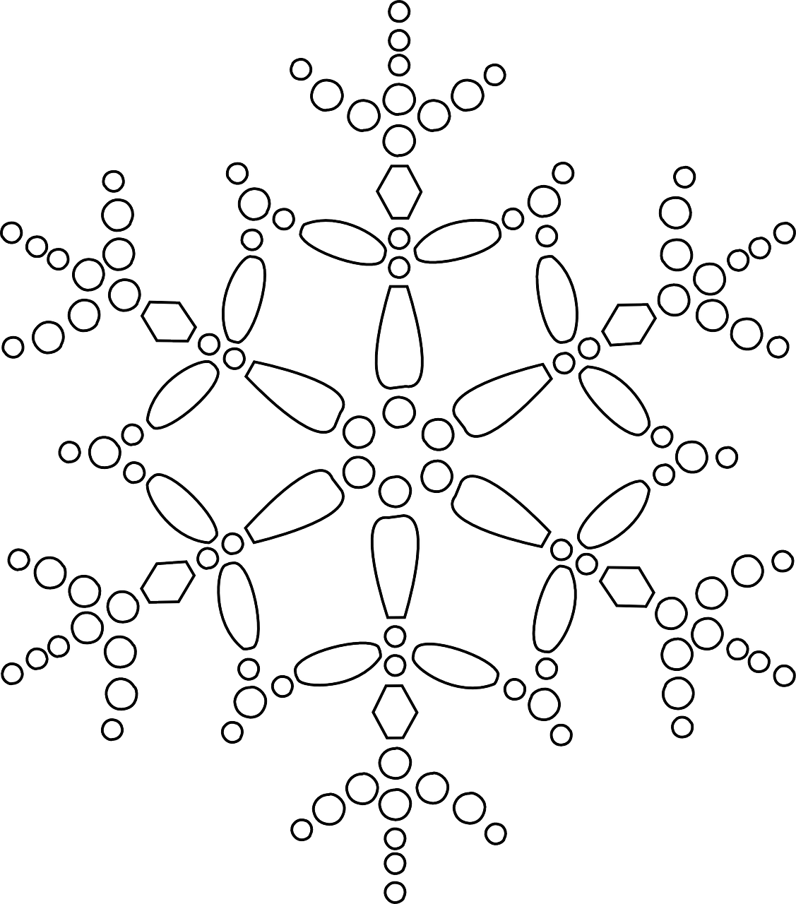 1127x1280 Snowflake Colouring Pages Snowflake Pictures, Snowflake Template
