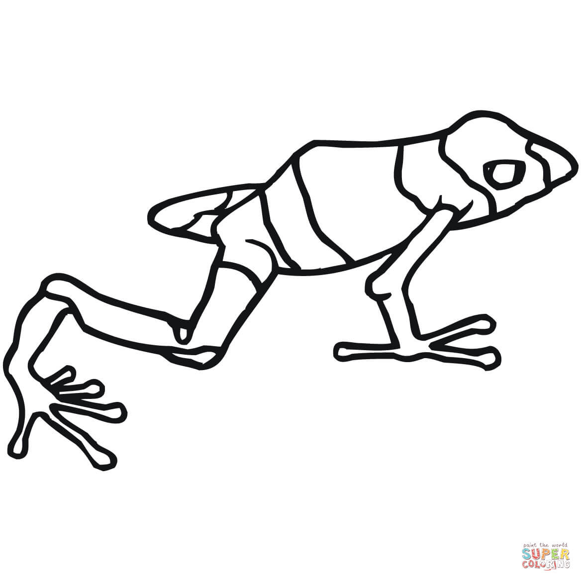 1168x1168 Sizable Poison Dart Frog Coloring Pages Blue Page Free Printable