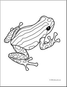 236x304 Clip Art Frogs Green Amp Black Poison Dart Frog Jungle Inspired