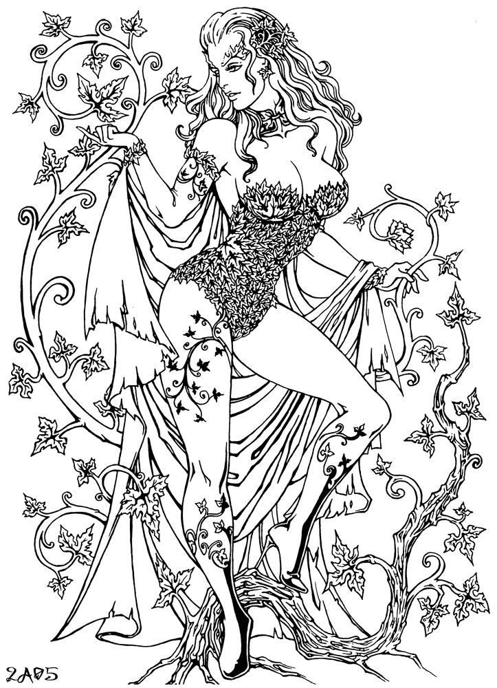 723x1000 Poison Ivy Coloring Page Poison Ivy Coloring Pages To Download