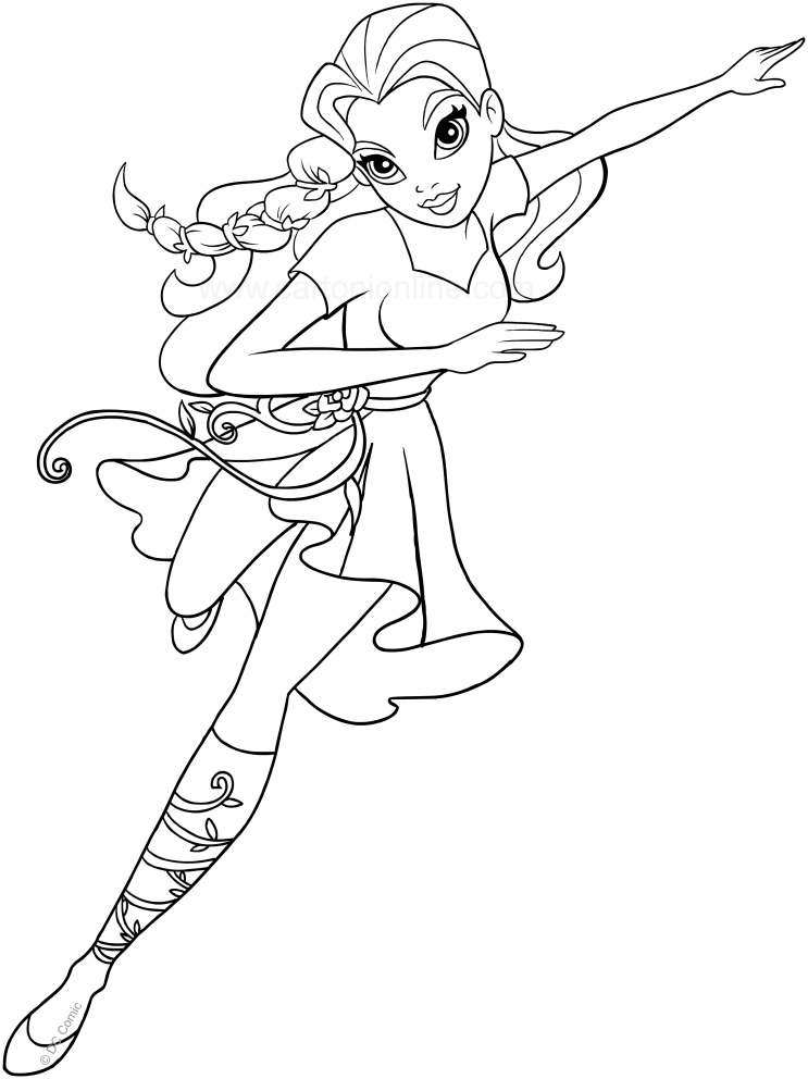 743x992 Poison Ivy Free Coloring Page Kids, Movies, Superheros Coloring