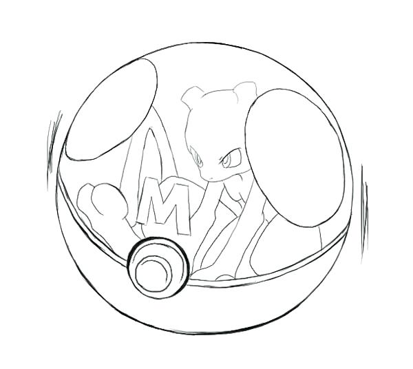 600x536 Pokeball Coloring Pages Master Ball 2 Coloring Page Pokeball