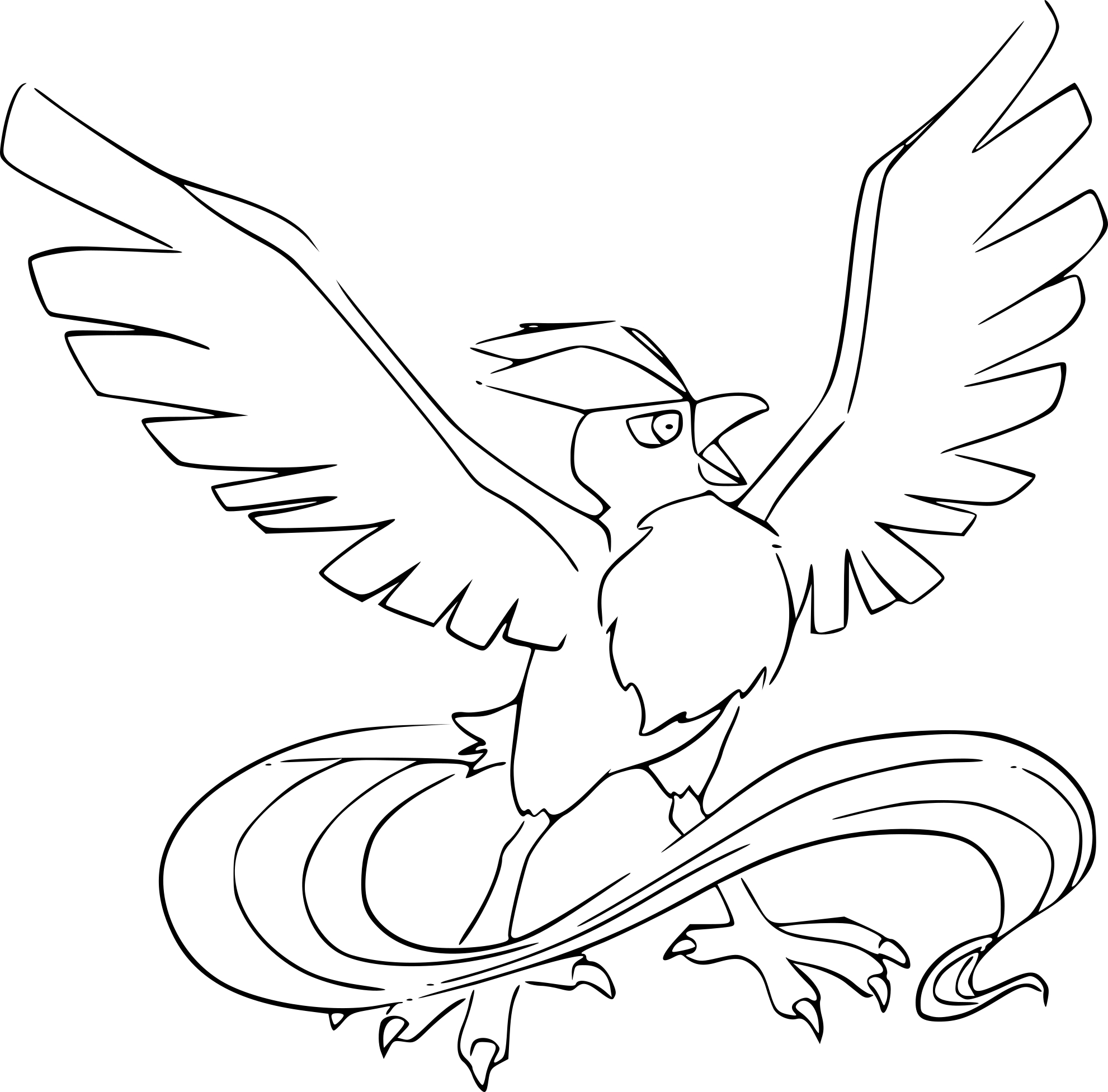 1981x1953 Pokemon Articuno Coloring Page