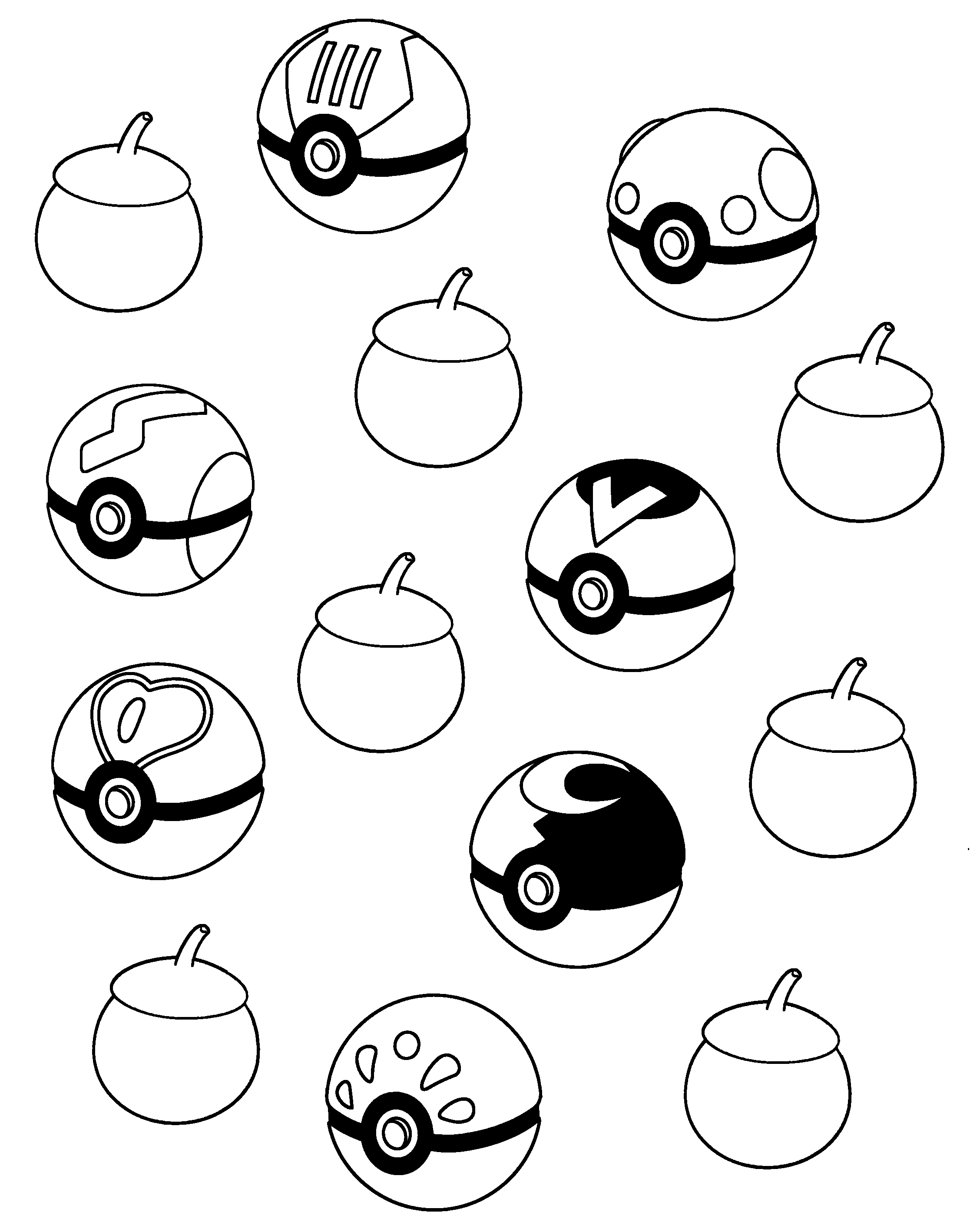2256x2836 Monumental Pokemon Ball Coloring Page 3 Colori
