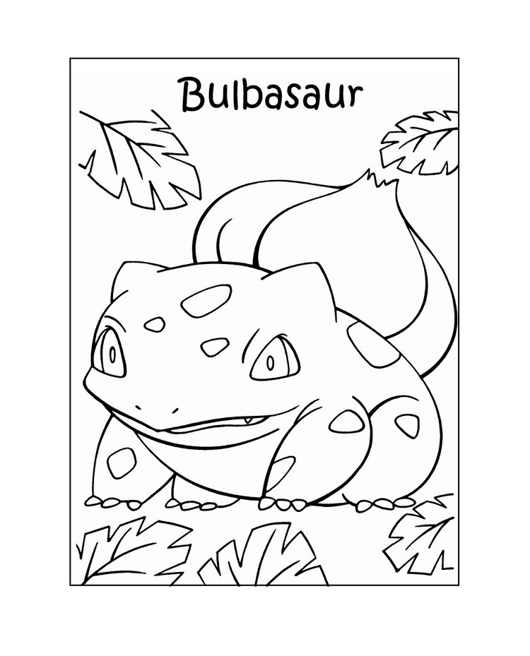 Pokemon Bulbasaur Coloring Pages