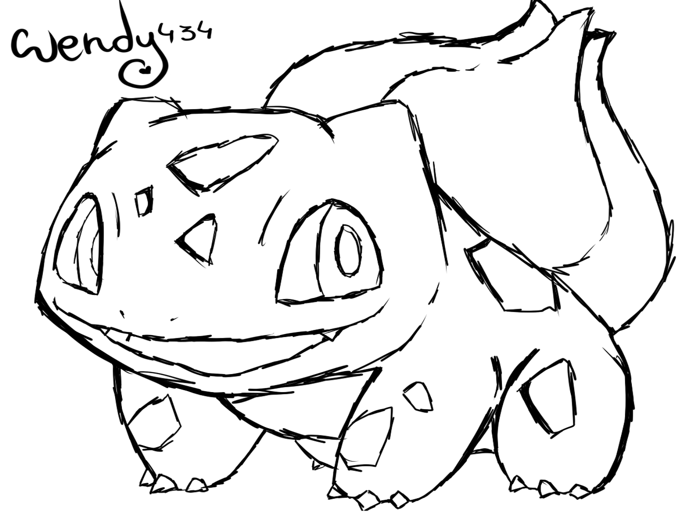 1400x1050 Bulbasaur Coloring Page With Best Pokemon Pages