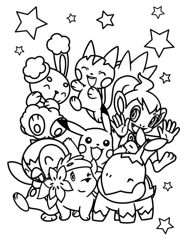 Pokemon Characters Coloring Pages