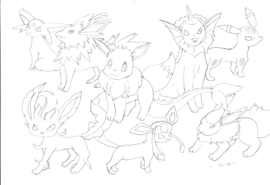 1024x704 Eevee Evolutions Coloring Pages Coloring Pages Coloring Pages