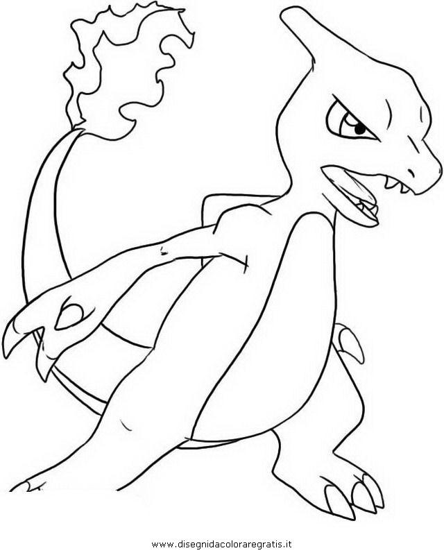 640x800 Charmeleon Coloring Page