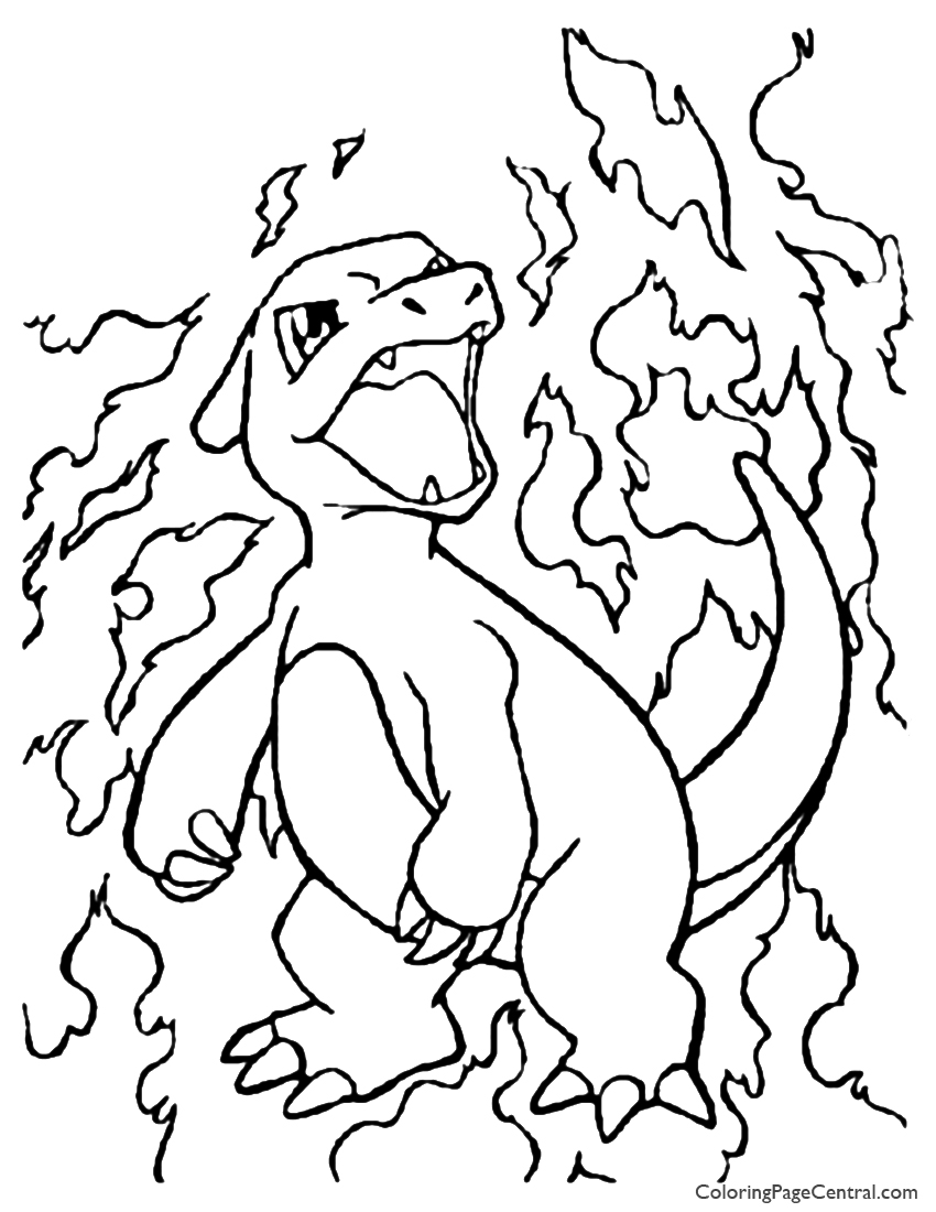 850x1100 Pokemon Charmeleon Coloring Page 01 Coloring Page Central