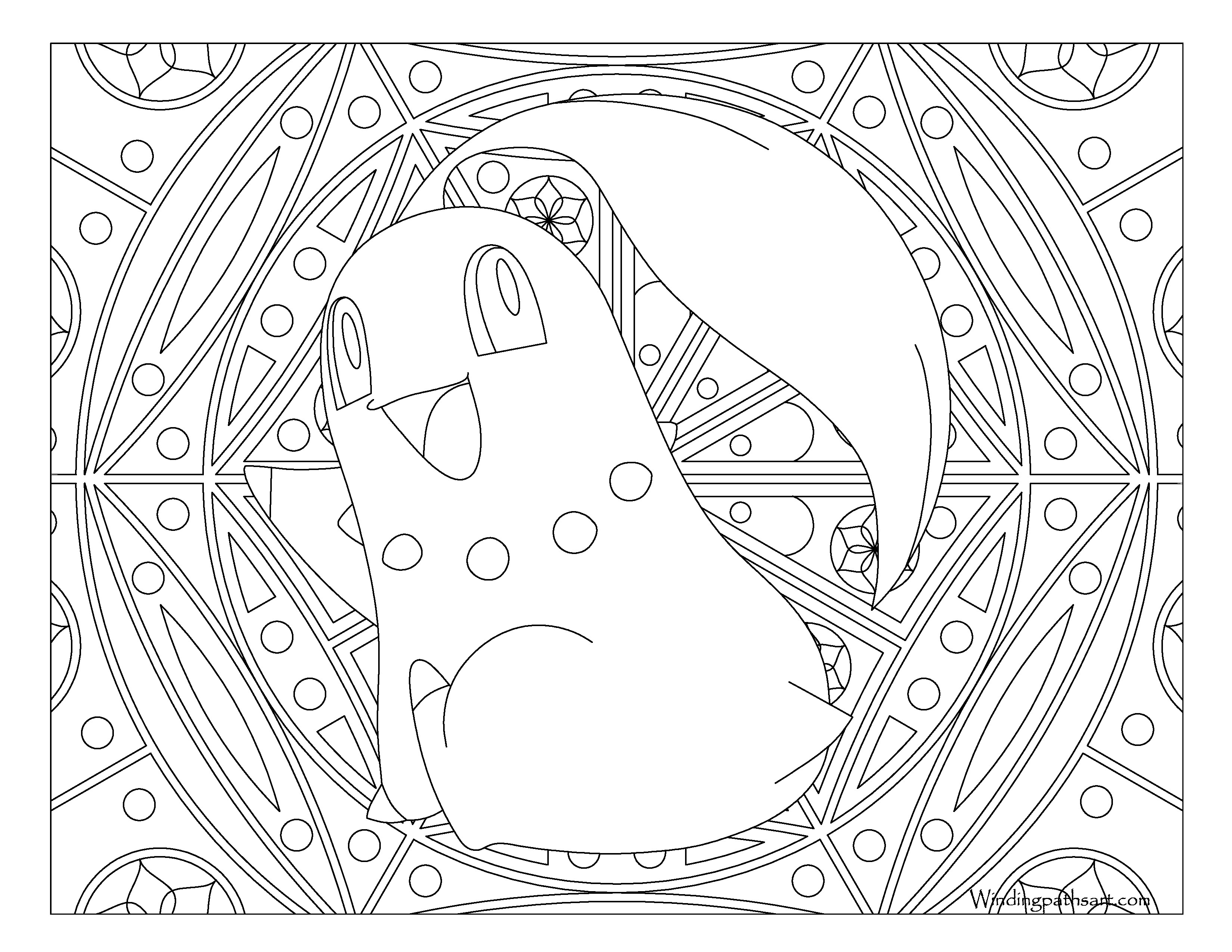 3300x2550 Adult Pokemon Coloring Page Chikorita Png Fit 3300 2c2550 16 Pages