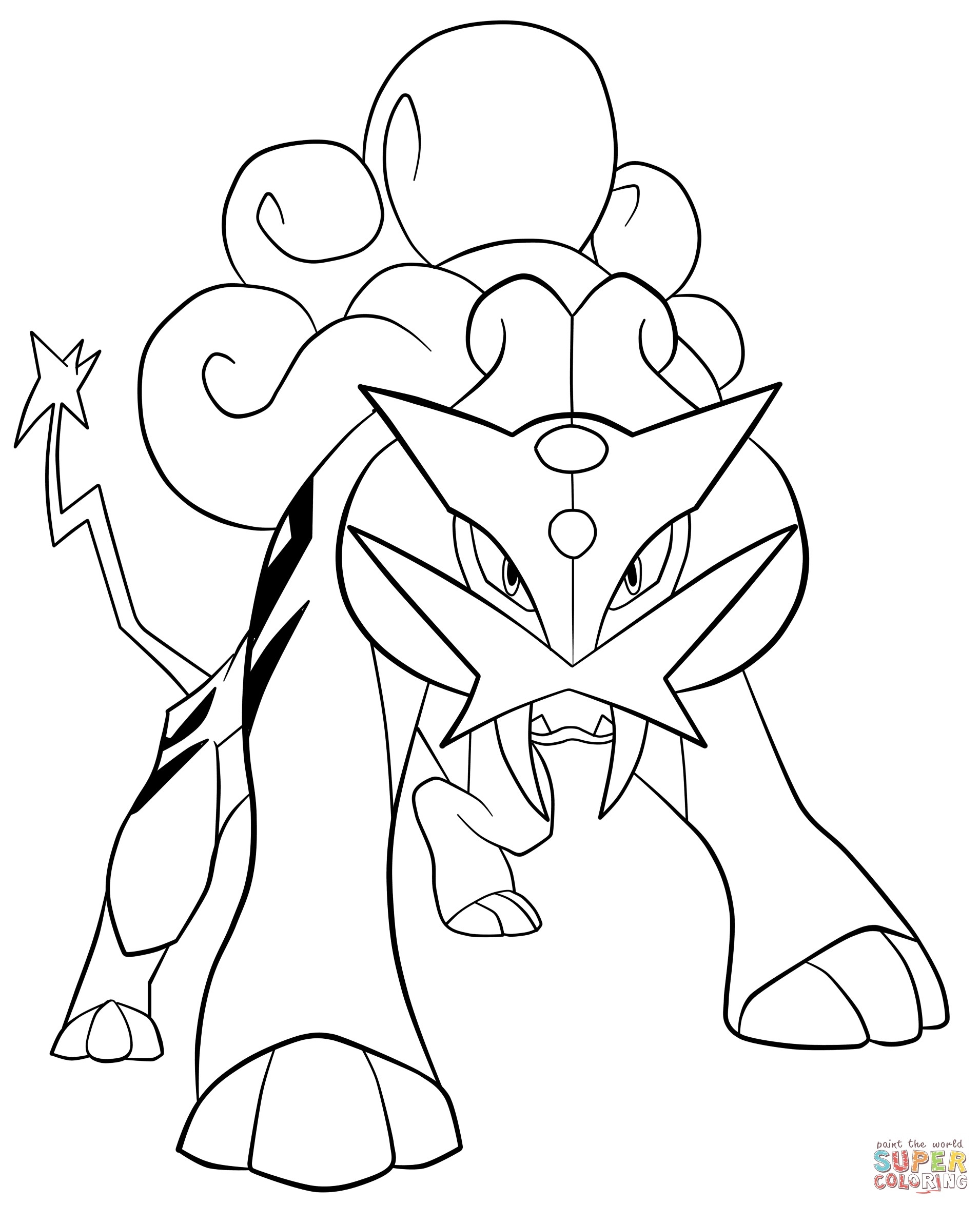 1910x2349 Raikou Coloring Pages Free Coloring For Kids 2018