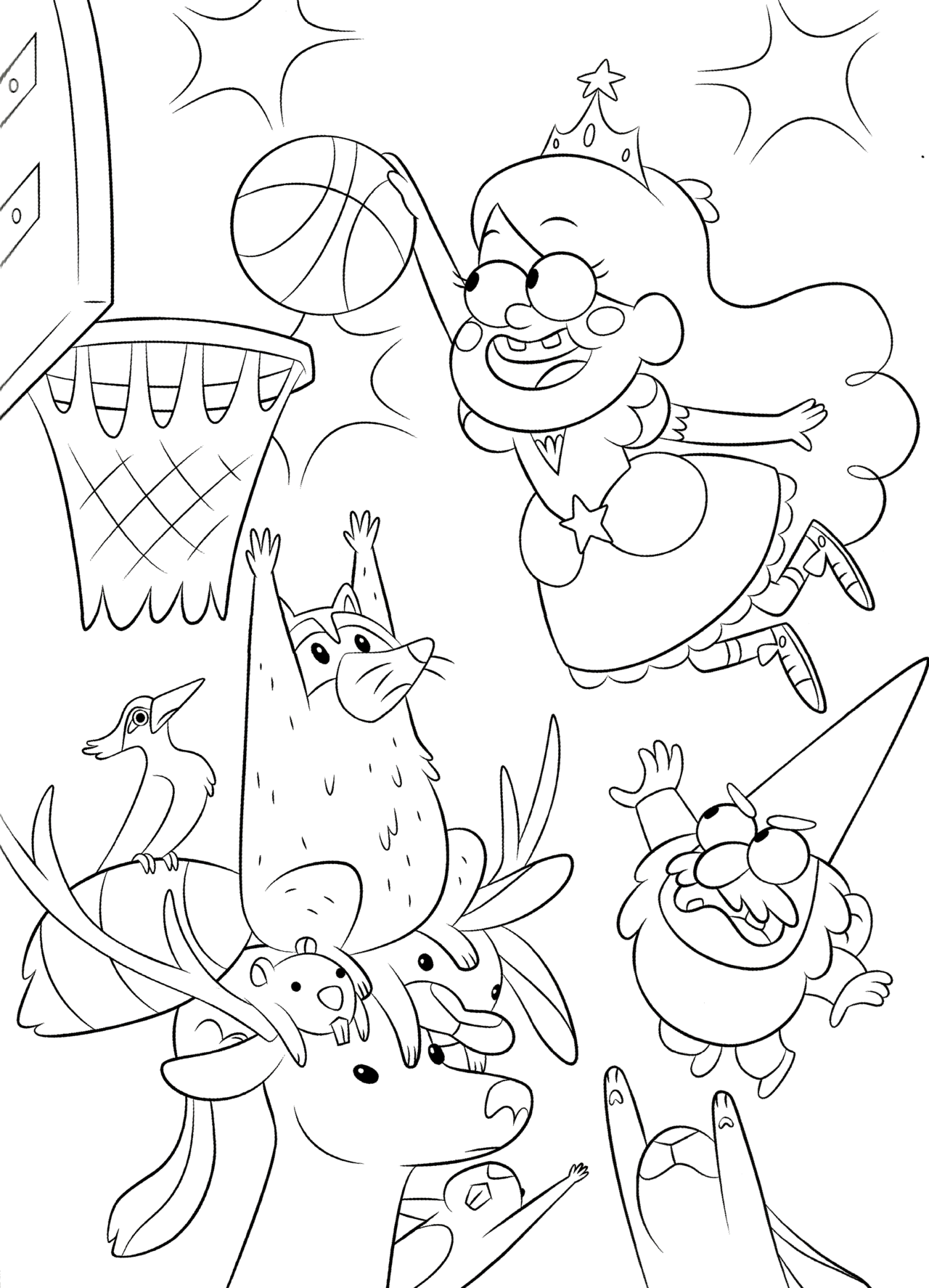 1280x1774 High Quality Coloring Pages Gravity Falls With Wallpaper
